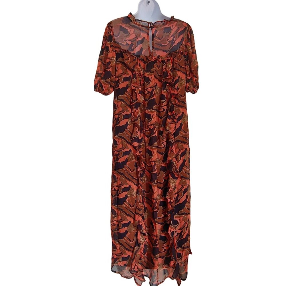 Cleobella Paige Midi Dress | Canyon Multi Ruffle Small / missing the sash - Picture 2 of 13